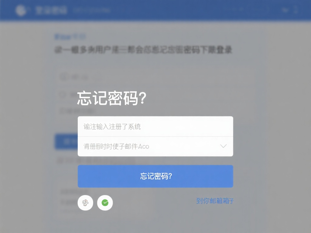 忘记密码：
很多用户会因为忘记密码而无法登录。在