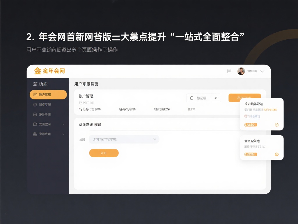 2.一站式服务整合
金年会网此次改版的一大重磅提